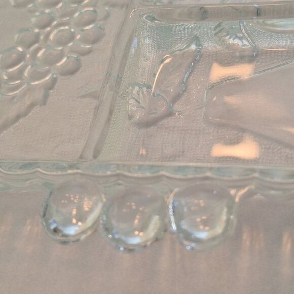 Vintage Indiana Glass Vintage Crystal Happenings 5-Part Relish Tray 60s No. 3678 - Picture 11 of 16